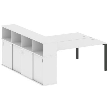 Рабочая станция с опорным шкафом-купе Metal System Style БП.РС-СШК-4.5 2210x2332x1098