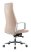 Кресло руководителя _JONS бежевый кожа крестов. алюминий