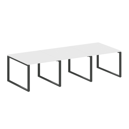 Переговорный стол 3 столешницы Metal System Style БО.ПРГ-3.1 3000x1235x750