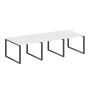 Переговорный стол 3 столешницы Metal System Style БО.ПРГ-3.1 3000x1235x750