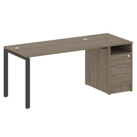 Рабочая станция с опорной тумбой Metal System Style БП.РС-СТП-1.3 1812x720x750