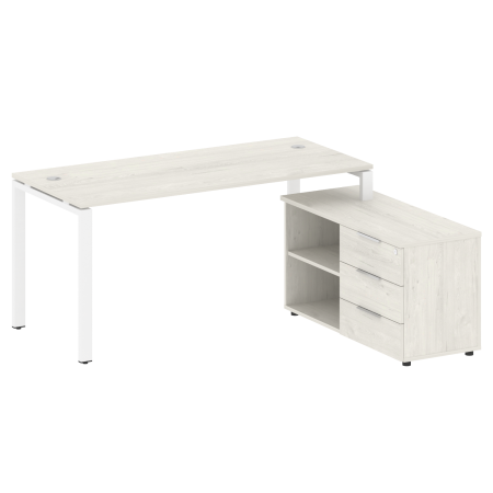 Рабочая станция с опорной тумбой правая Metal System Style БП.РС-СТС-2.4 Пр 1700x1520x750