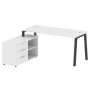 Рабочая станция с тумбой на А-образном м/к Metal System Style БА.РС-СТС-2.4 (L) 1700x1520x750