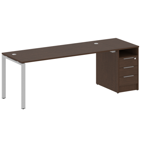 Рабочая станция с опорной тумбой Metal System Style БП.РС-СТП-1.5 2212x720x750
