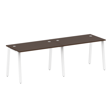 Рабочая станция на 2 рабочих места на А-образном м/к Metal System Style БА.СМ-2.2 2400x720x750