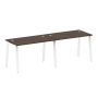 Рабочая станция на 2 рабочих места на А-образном м/к Metal System Style БА.СМ-2.2 2400x720x750