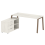 Рабочая станция с тумбой на А-образном м/к Metal System Style БА.РС-СТС-2.4 (L) 1700x1520x750