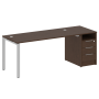 Рабочая станция с опорной тумбой Metal System Style БП.РС-СТП-1.4 2012x720x750