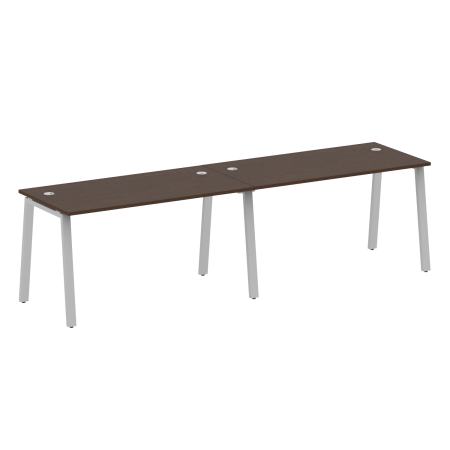 Рабочая станция на 2 рабочих места на А-образном м/к Metal System Style БА.СМ-2.3 2800x720x750
