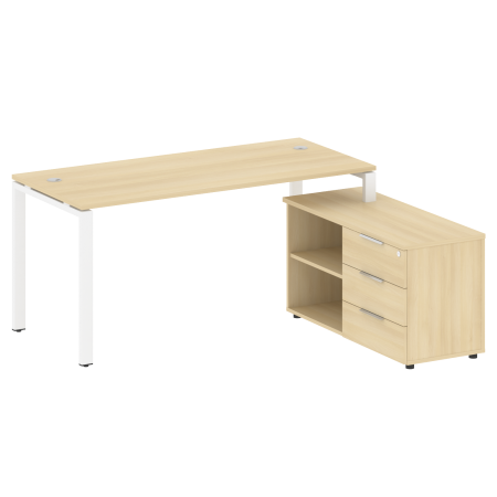 Рабочая станция с опорной тумбой правая Metal System Style БП.РС-СТС-2.4 Пр 1700x1520x750