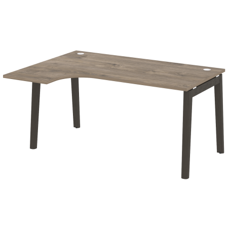 Стол эргономичный левый на деревянных опорах Onix Wood OW.SA-4L 1580x1180x750