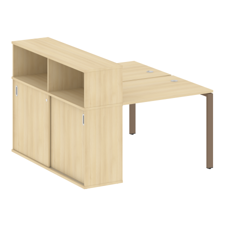 Рабочая станция с опорным шкафом-купе Metal System Style БП.РС-СШК-2.1 1410x1475x1098
