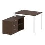 Рабочая станция с опорной тумбой левая Metal System Style БП.РС-СТС-2.1 Л 1100x1520x750