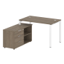 Рабочая станция с опорной тумбой левая Metal System Style БП.РС-СТС-2.2 Л 1300x1520x750