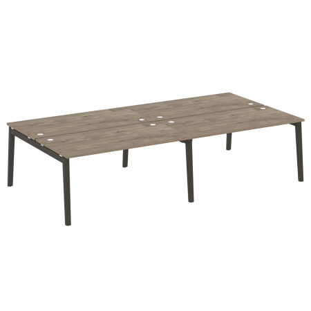 Рабочая станция на деревянных опорах Onix Wood OW.D.RS-4.4.8 3160x1635x750