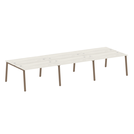 Рабочая станция на 6 рабочих места на А-образном м/к Metal System Style БА.СМ-6.3 4200x1475x750