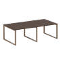 Переговорный стол 2 столешницы Metal System Style БО.ПРГ-2.2 2400x1235x750