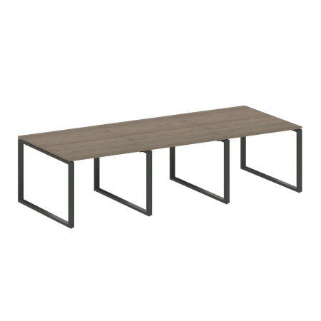 Переговорный стол 3 столешницы Metal System Style БО.ПРГ-3.1 3000x1235x750