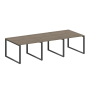 Переговорный стол 3 столешницы Metal System Style БО.ПРГ-3.1 3000x1235x750