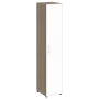 Шкаф для документов узкий со стеклом белым LT.SU-1.10 R (R) white