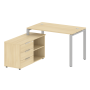 Рабочая станция с опорной тумбой левая Metal System Style БП.РС-СТС-2.2 Л 1300x1520x750