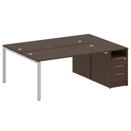 Рабочая станция с опорной тумбой Metal System Style БП.РС-СТП-2.4 2012x1475x750