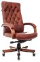 Кресло руководителя T-9928WALNUT светло-коричневый Leather EiCHel кожа крестов. металл/дерево
