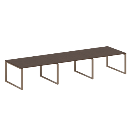 Переговорный стол 3 столешницы Metal System Style БО.ПРГ-3.3 4200x1235x750