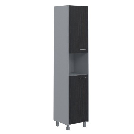 Шкаф с комплектом глухих малых дверей Offix-new OHC 45.4 456x450x2147 (Легно темный/металлик)