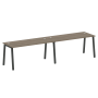 Рабочая станция на 2 рабочих места на А-образном м/к Metal System Style БА.СМ-2.4 3200x720x750