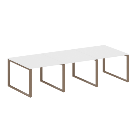 Переговорный стол 3 столешницы Metal System Style БО.ПРГ-3.1 3000x1235x750