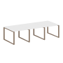 Переговорный стол 3 столешницы Metal System Style БО.ПРГ-3.1 3000x1235x750