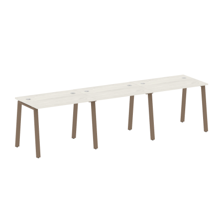Рабочая станция на 3 рабочих места на А-образном м/к Metal System Style БА.СМ-3.1 3000x720x750