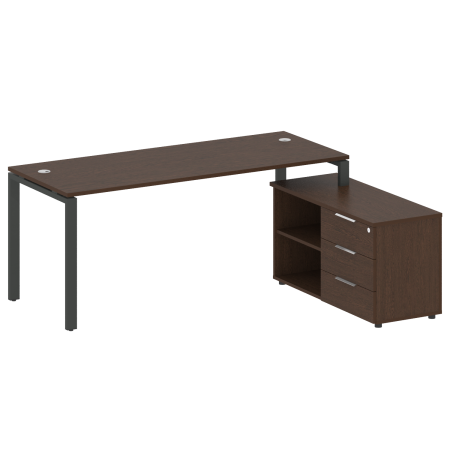 Рабочая станция с опорной тумбой правая Metal System Style БП.РС-СТС-2.5 Пр 1900x1520x750