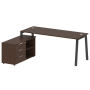 Рабочая станция с тумбой на А-образном м/к Metal System Style БА.РС-СТС-2.5 (L) 1900x1520x750