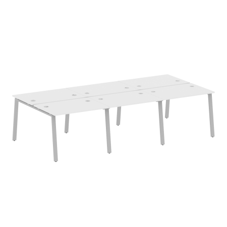 Рабочая станция на 6 рабочих места на А-образном м/к Metal System Style БА.СМ-6.1 3000x1475x750