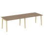 Стол переговорный на деревянных опорах Onix Wood OW.PRG-2.3 2760x980x750