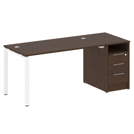Рабочая станция с опорной тумбой Metal System Style БП.РС-СТП-1.3 1812x720x750