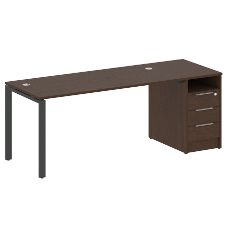 Рабочая станция с опорной тумбой Metal System Style БП.РС-СТП-1.4 2012x720x750
