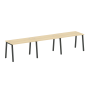 Рабочая станция на 3 рабочих места на А-образном м/к Metal System Style БА.СМ-3.2 3600x720x750