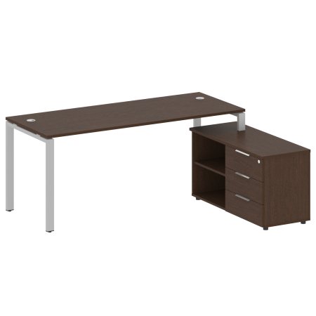 Рабочая станция с опорной тумбой правая Metal System Style БП.РС-СТС-2.5 Пр 1900x1520x750