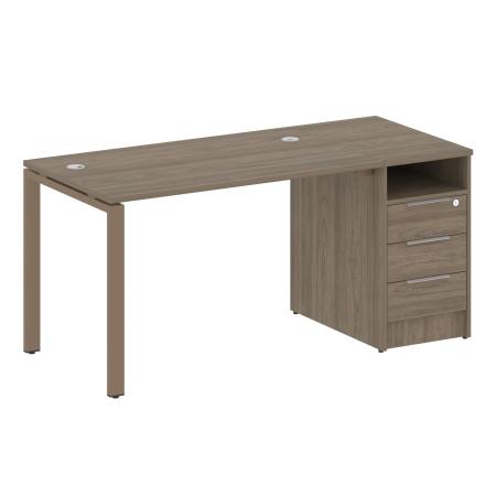 Рабочая станция с опорной тумбой Metal System Style БП.РС-СТП-1.2 1612x720x750