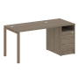Рабочая станция с опорной тумбой Metal System Style БП.РС-СТП-1.2 1612x720x750