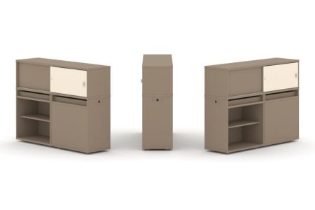 Тумба двойная + низкая надставка ES.NB.2N-13 (1500х410х1135)