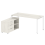 Рабочая станция с опорной тумбой левая Metal System Style БП.РС-СТС-2.4 Л 1700x1520x750