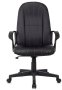 Кресло руководителя T-898 черный Leather Black эко.кожа крестов. пластик