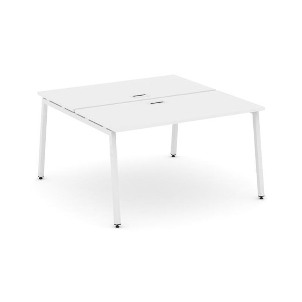 Рабочая станция 2-х сторонняя SN-4A.DRS-003 (1380х1232х750) (Белый/Металл Белый)