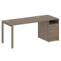Рабочая станция с опорной тумбой Metal System Style БП.РС-СТП-1.3 1812x720x750