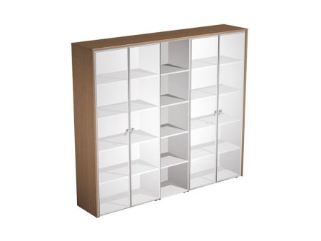 Шкаф комбинированный Profiquadro КВ 360 БВ 2270x460x1990 (Белый премиум / Вишня скандинавская)