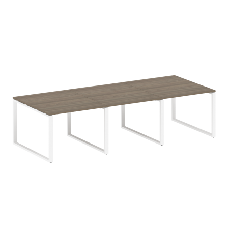 Переговорный стол 3 столешницы Metal System Style БО.ПРГ-3.1 3000x1235x750